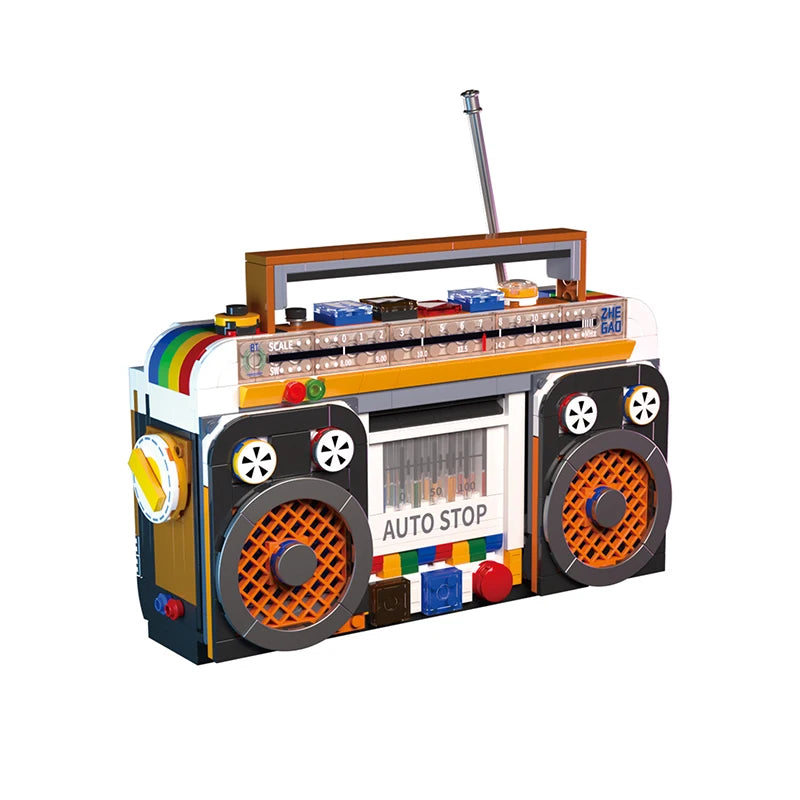 Zestaw klocków - radio retro