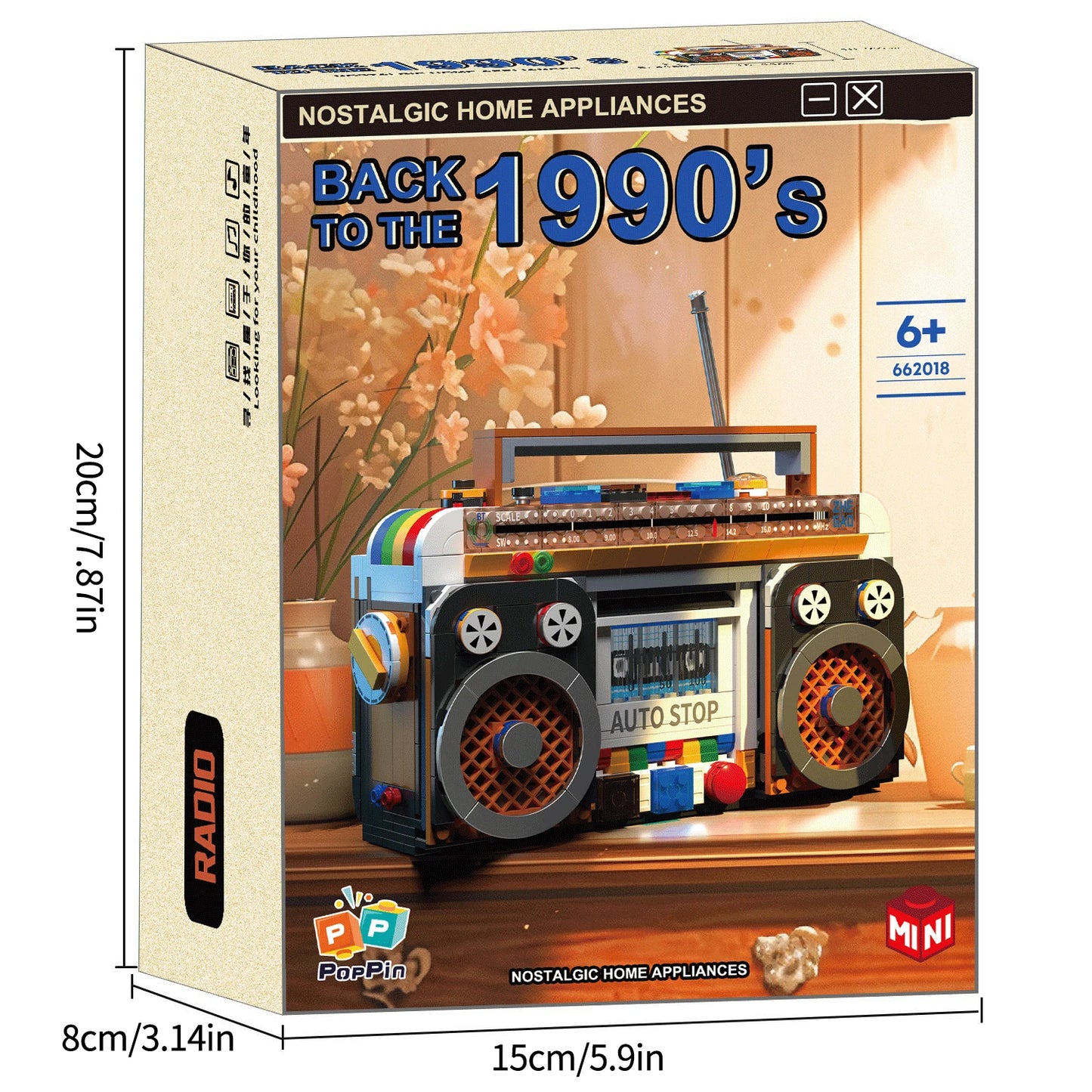 Zestaw klocków - radio retro