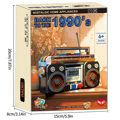 Zestaw klocków - radio retro